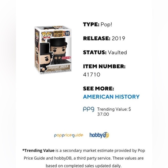 New Vaulted 2019 Target Exclusive Abraham Lincoln American History Funko Pop - Picture 7 of 8